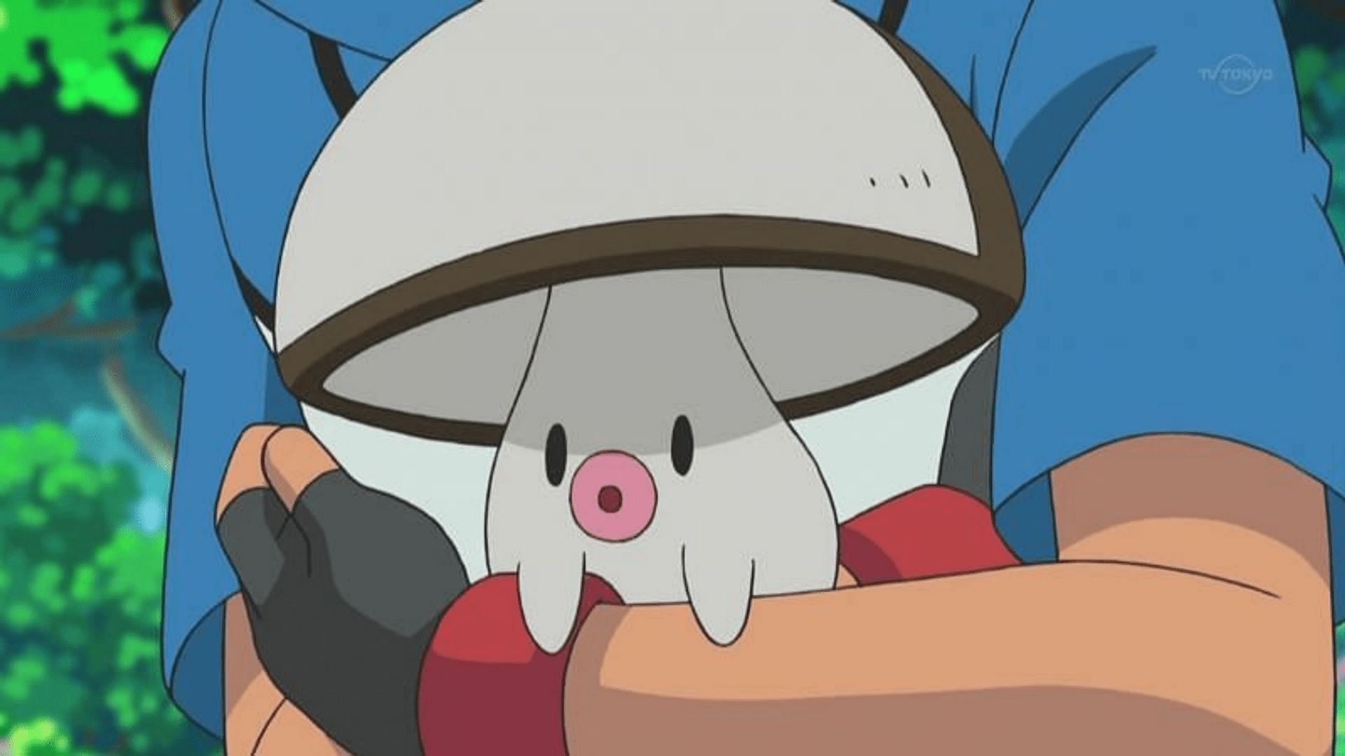 Foongus as it appears in the anime (Image via The Pokemon Company)