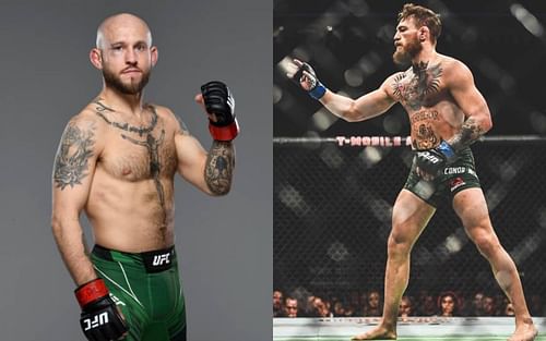 Brian Kelleher (left), Conor McGregor (right) [Credits: @ufc, @brettokamoto via Twitter]