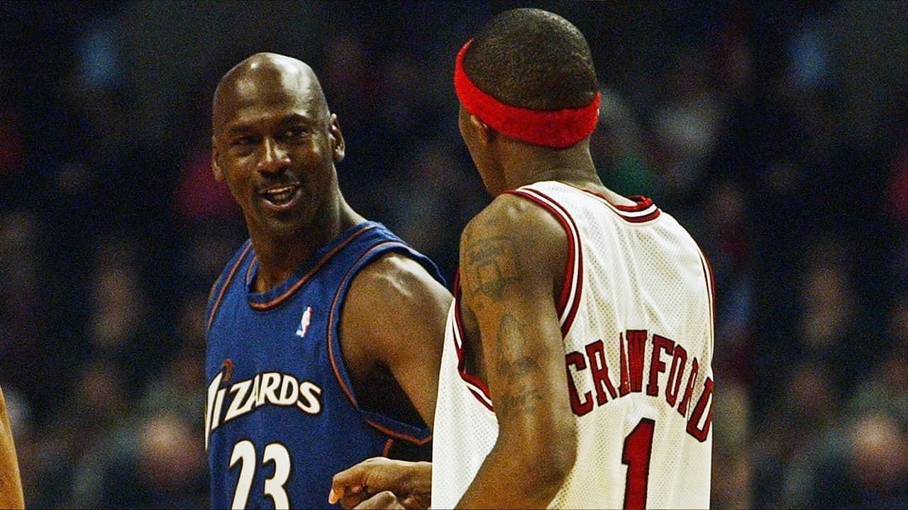 Michael Jordan and Jamal Crawford. (Photo: Courtesy of oldskoolbball.com)