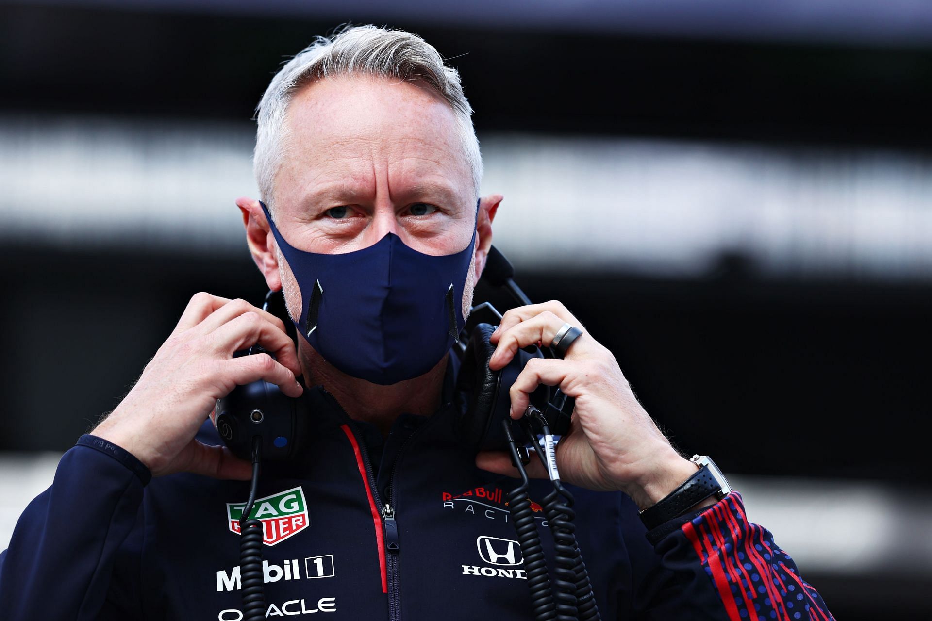 Red Bull Racing Team Manager Jonathan Wheatley in the paddock in Zandvoort. (Photo by Dan Mullan/Getty Images)