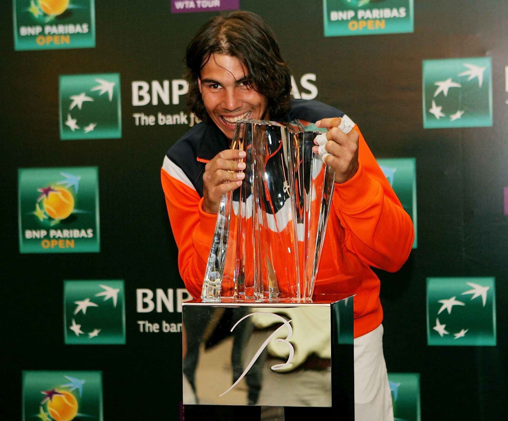 Rafael Nadal won the Indian Wells Masters in 2007, 2009 and 2013