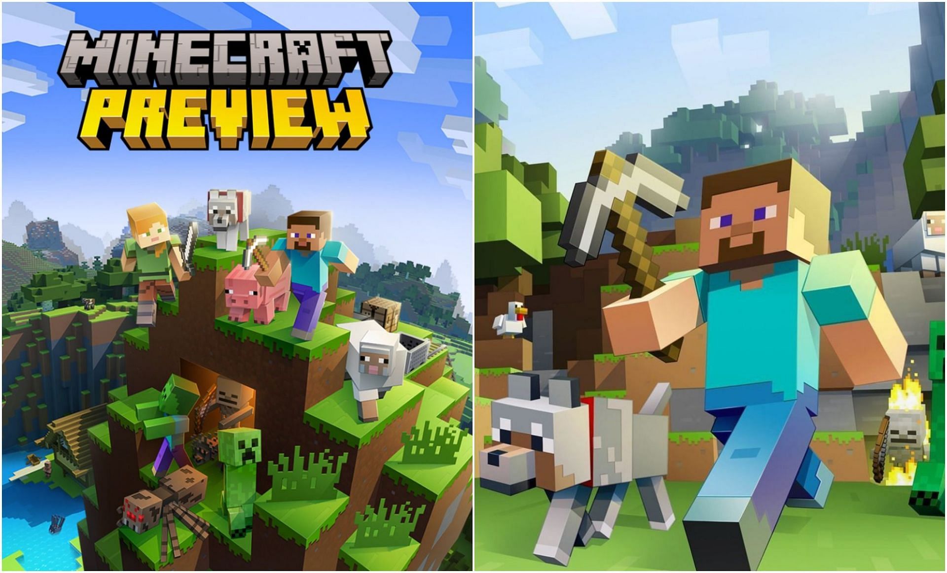 Minecraft Preview is the new Bedrock Beta (Images via Mojang)