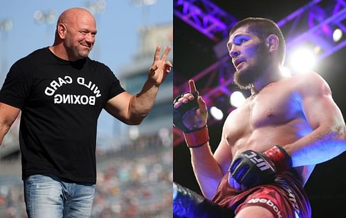 Dana White (left) & Khabib Nurmagomedov (right)