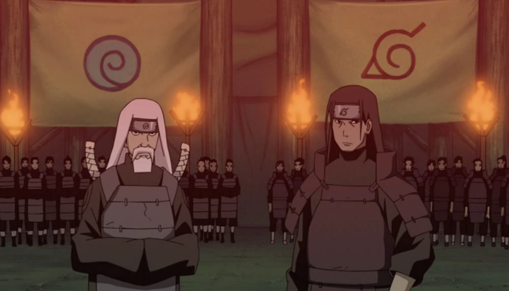 Ashina Uzumaki (on the left), as seen in the anime, Naruto (Image via Sportskeeda)