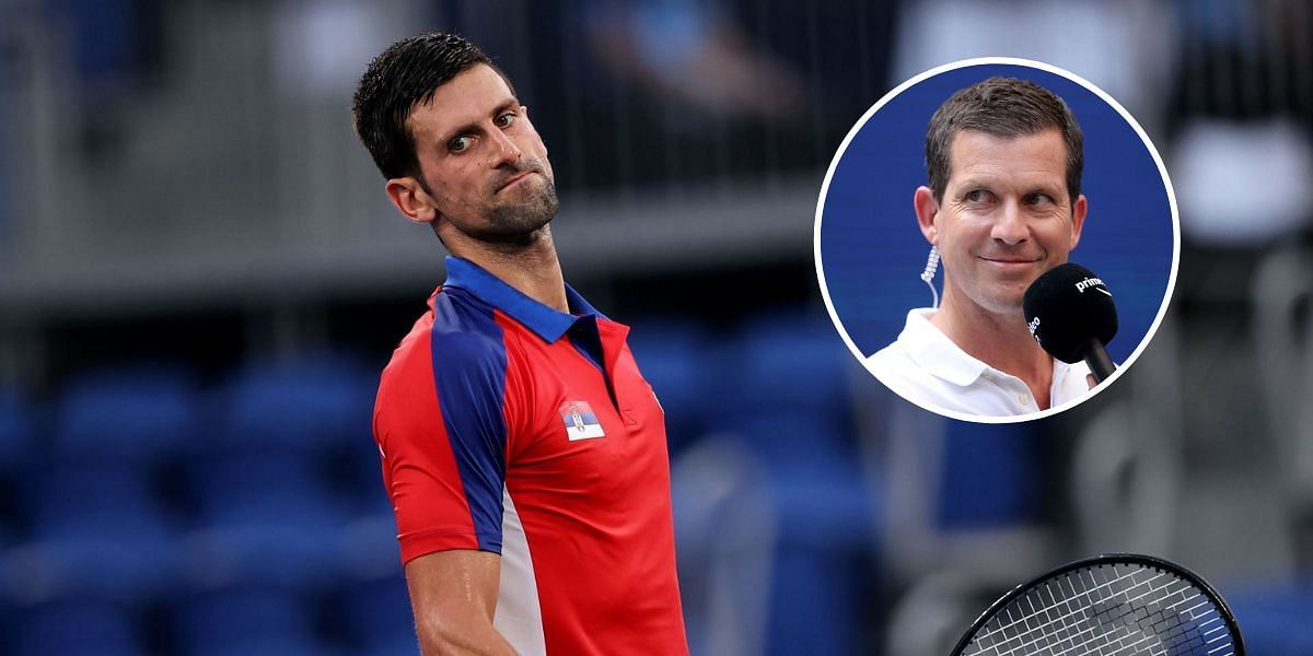 Serbia&#039;s Novak Djokovic and Great Britain&#039;s Tim Henman
