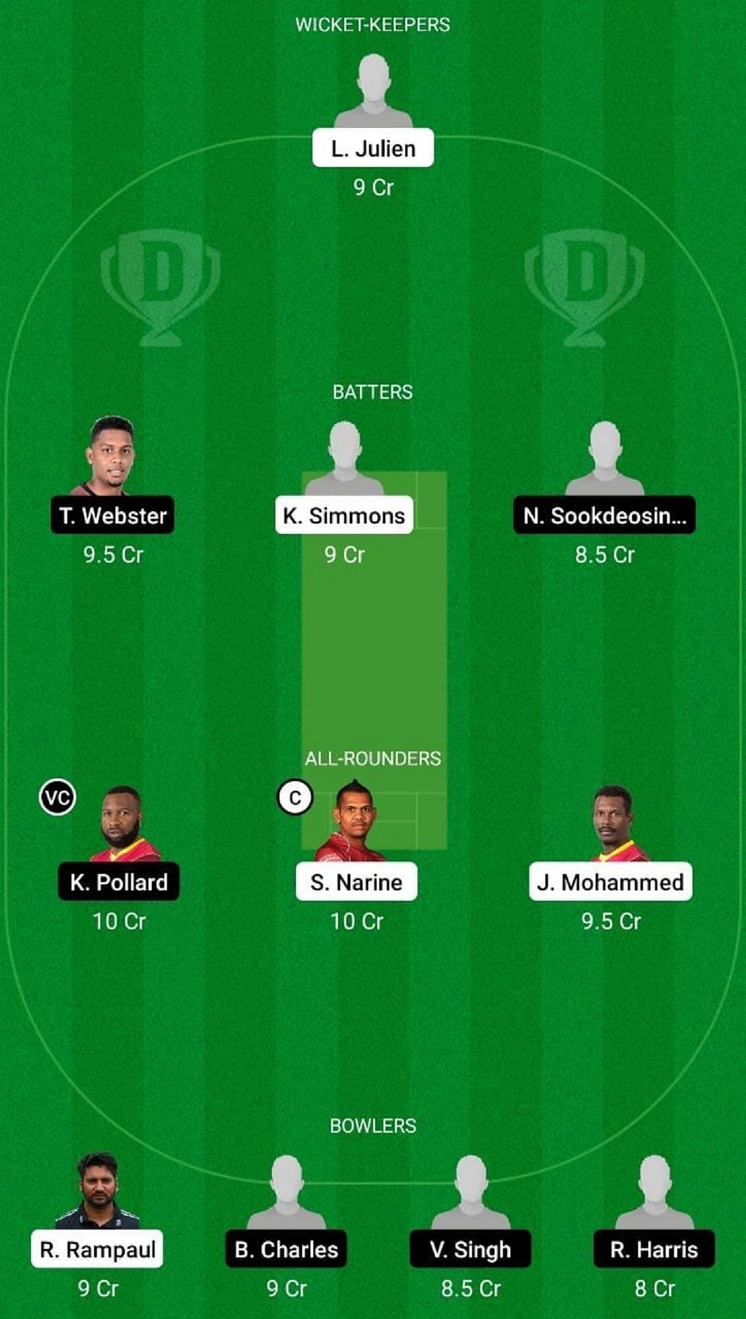 SCK vs SLS Dream11 Fantasy Suggestion #1