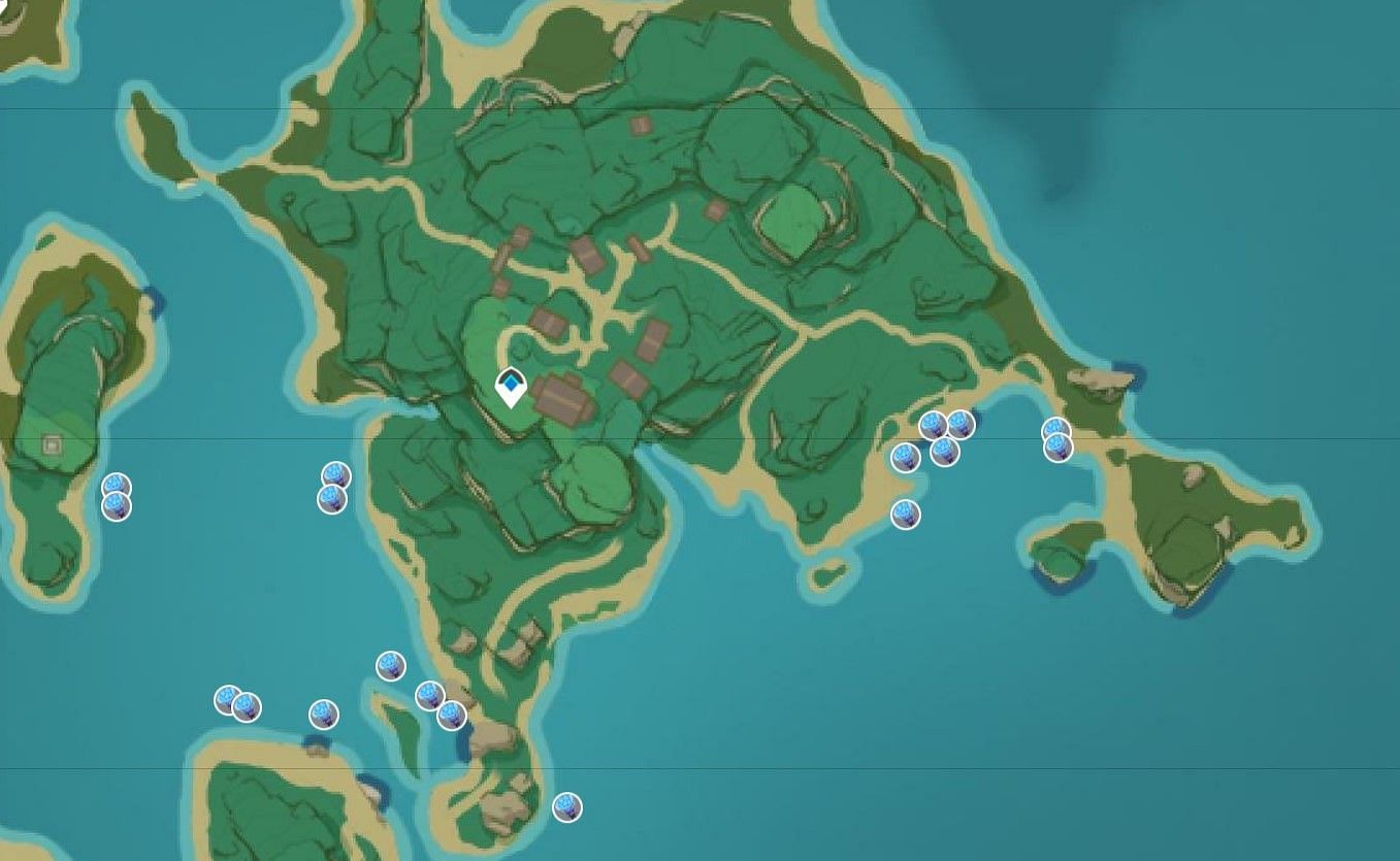 Sea Ganoderma in Kujou Encanpment region (Image via Interactive Map)