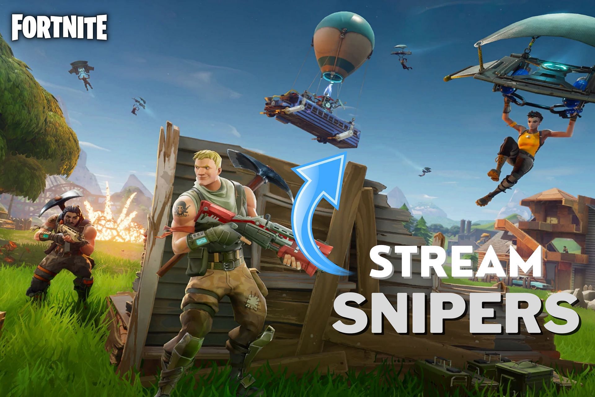 Stream snipers in Fortnite (Image via Sportskeeda)