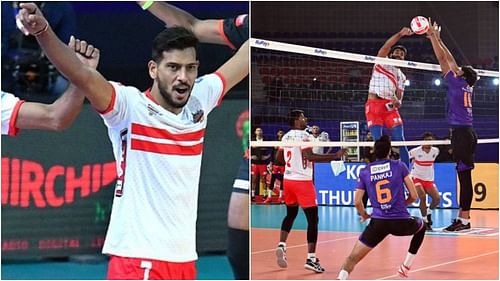 Action from the Kolkata Thunderbolts vs Bengaluru Torpedoes game (Pic credits: PVL)