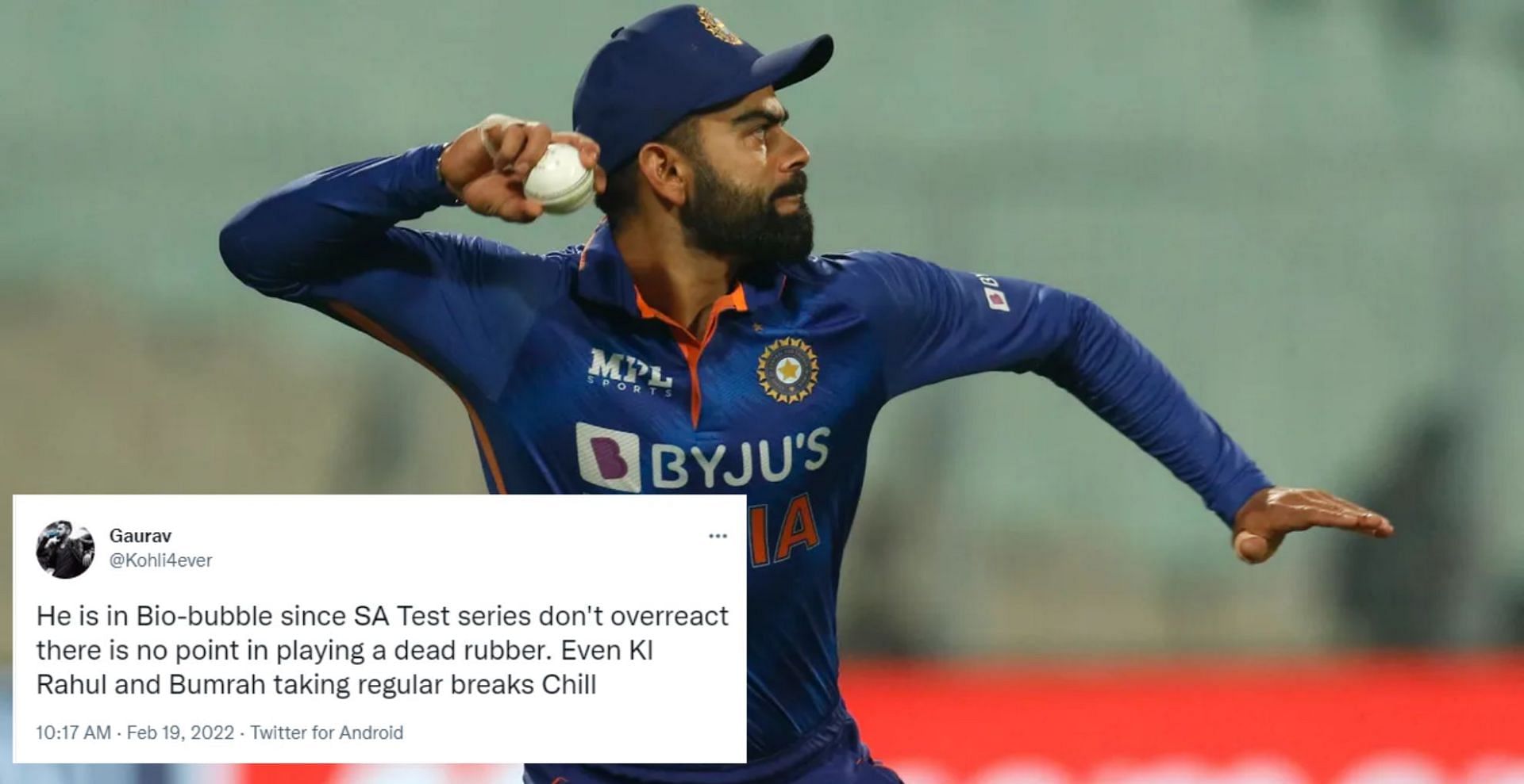 Virat Kohli leaves India&#039;s bio-bubble after 2nd T20I vs WI