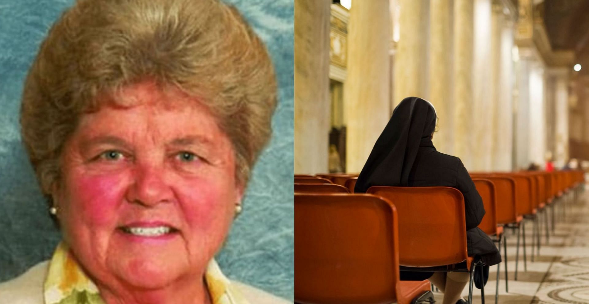 Sister Mary Margaret Kreuper has been sentenced to a year in prison on money laundering and fraud charges (Image via St. James Catholic School and Getty Images)