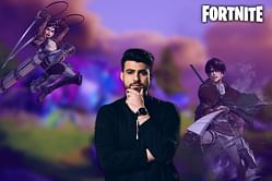 Demand for an Attack on Titan Fortnite skin grows as SypherPK also joins the trend