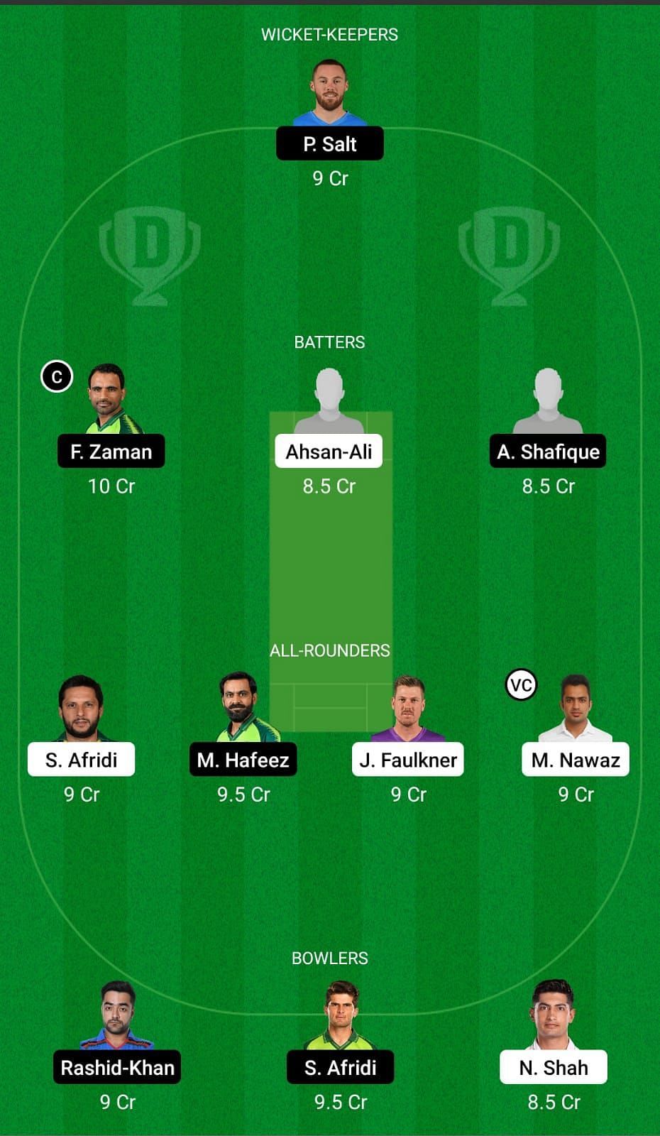 QUE vs LAH Dream11 Team - 1