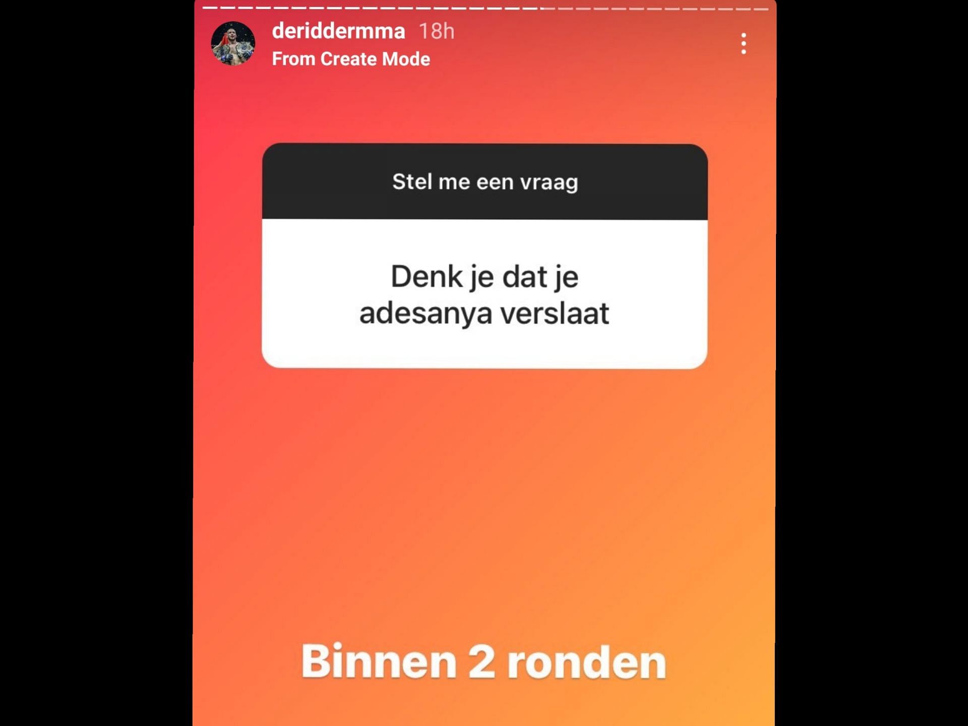 Screenshot from Reinier De Ridder's Instagram