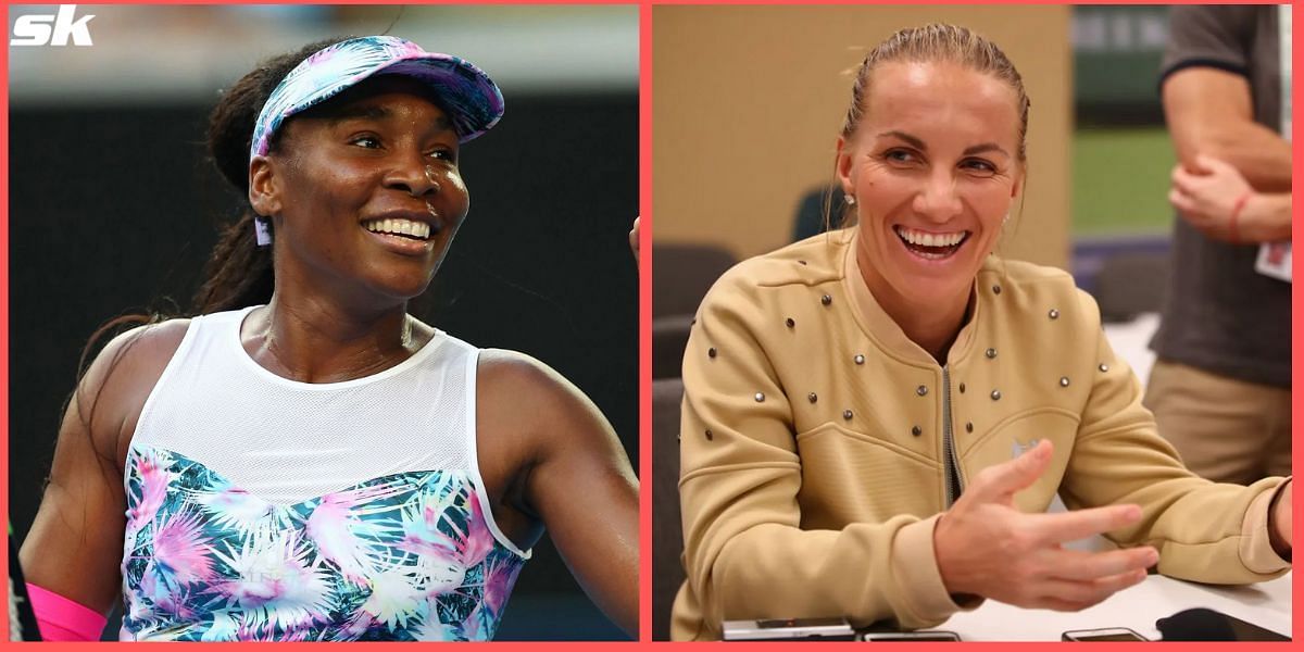 When Venus Williams and Svetlana Kuznetsova played tennis with ball dogs at the Auckland Open