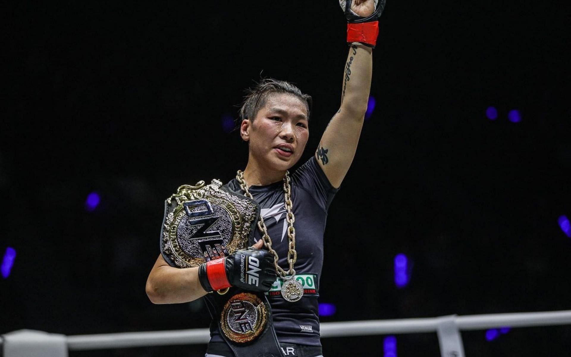 ONE Championship strawweight world champion Xiong Jingnan is one of the best Chinese MMA fighters active today. (Image courtesy of ONE Championship)