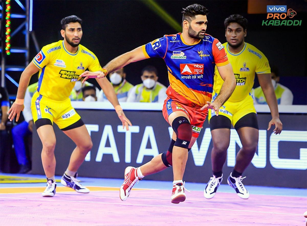 Pardeep Narwal returned to form as UP Yoddha registered a win over the Tamil Thalaivas (Image Courtesy: PKL/Facebook)