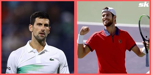 Novak Djokovic faces Karen Khachanov in the second round of the Dubai Tennis Championships