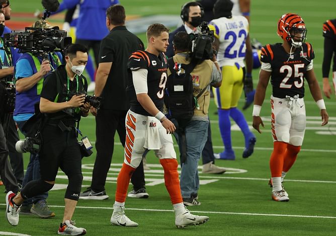 WATCH: Joe Burrow spotted partying with Kid Cudi after Super Bowl 2022 loss
