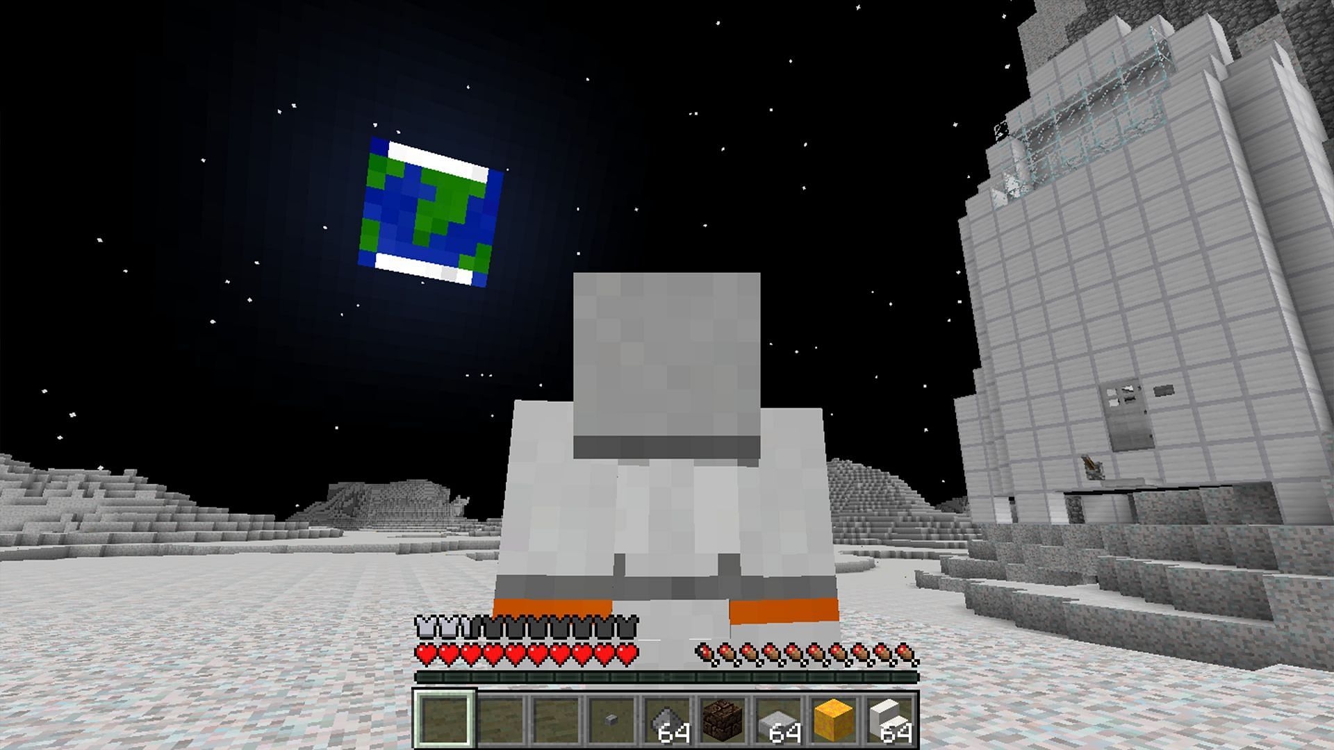 The space age mod allows players to travel to the moon (Image via Mojang)