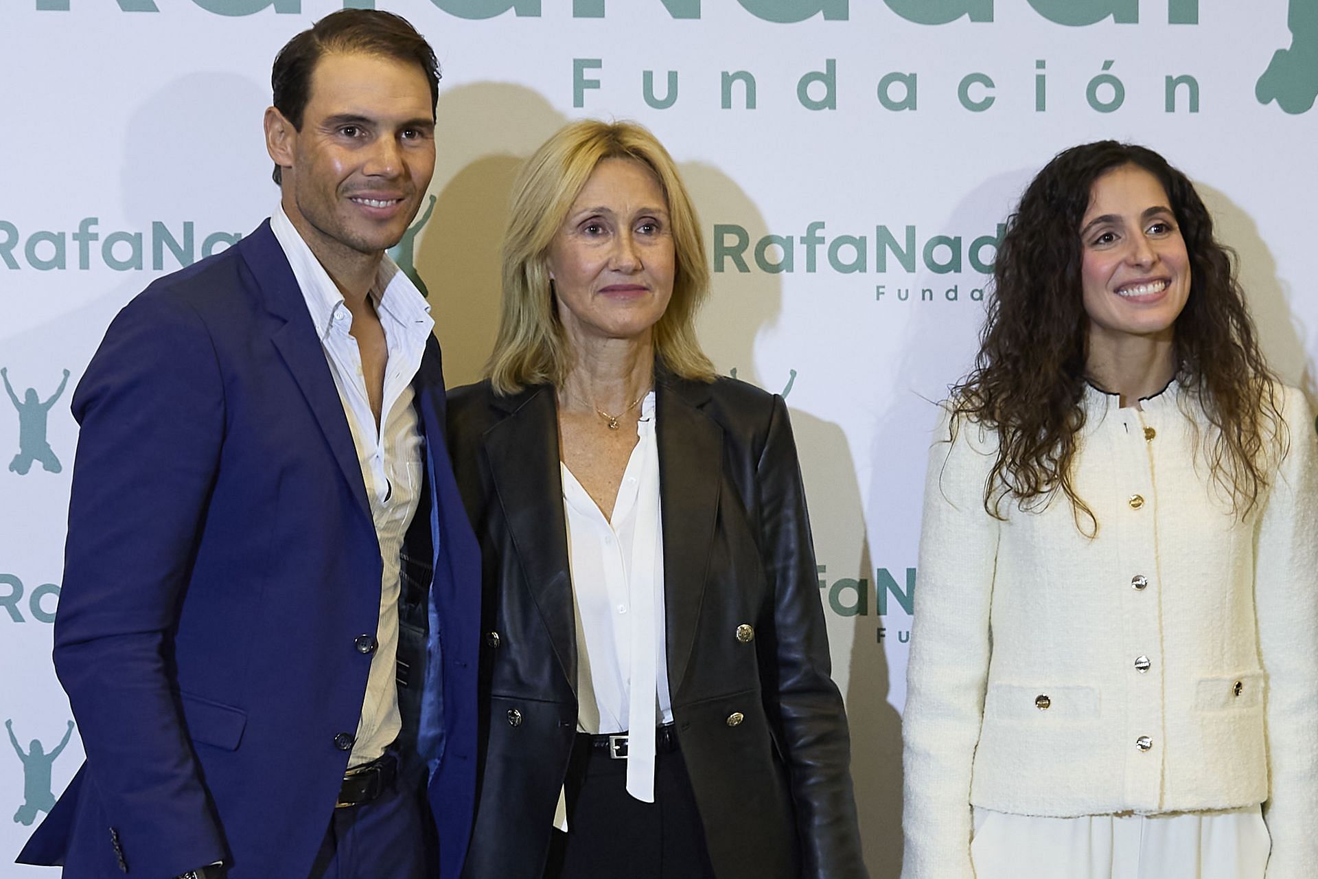Rafael Nadal with his wife Maria Francisca Perello (extreme right)