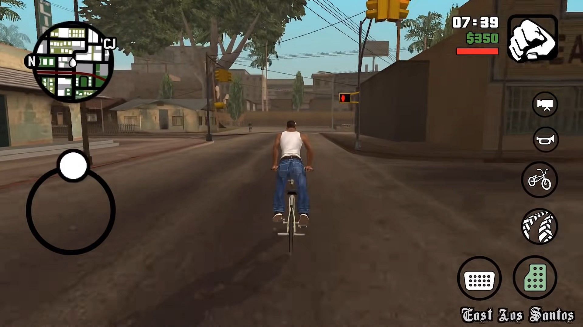 An example of GTA San Andreas on a player&#039;s phone (Image via Rockstar Games)