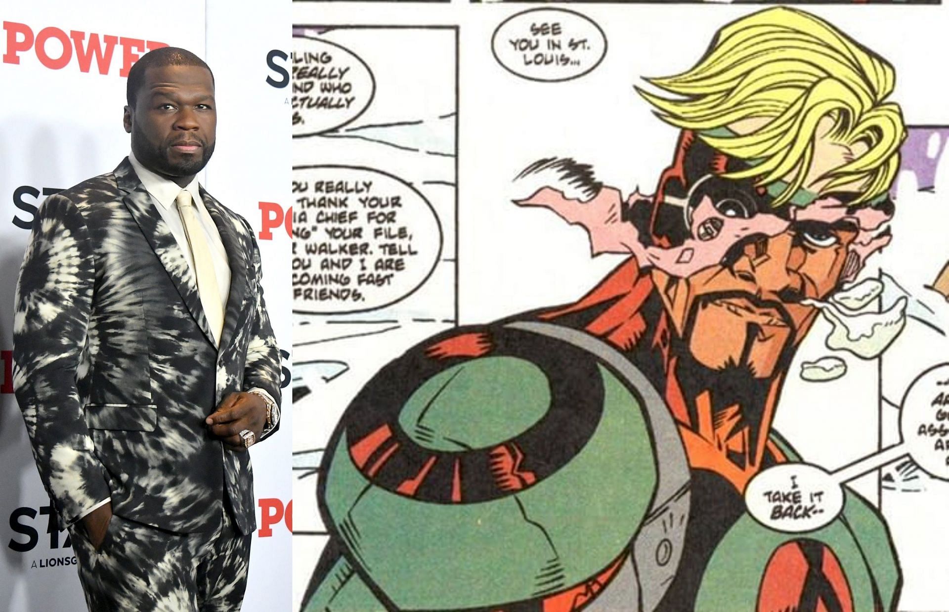 50 Cent and co. to develop movie on Xer&oslash; comics (Image via Mike Coppola/Getty Images, and Christopher Priest/DC)