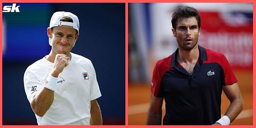 Diego Schwartzman (L) and Pablo Andujar.