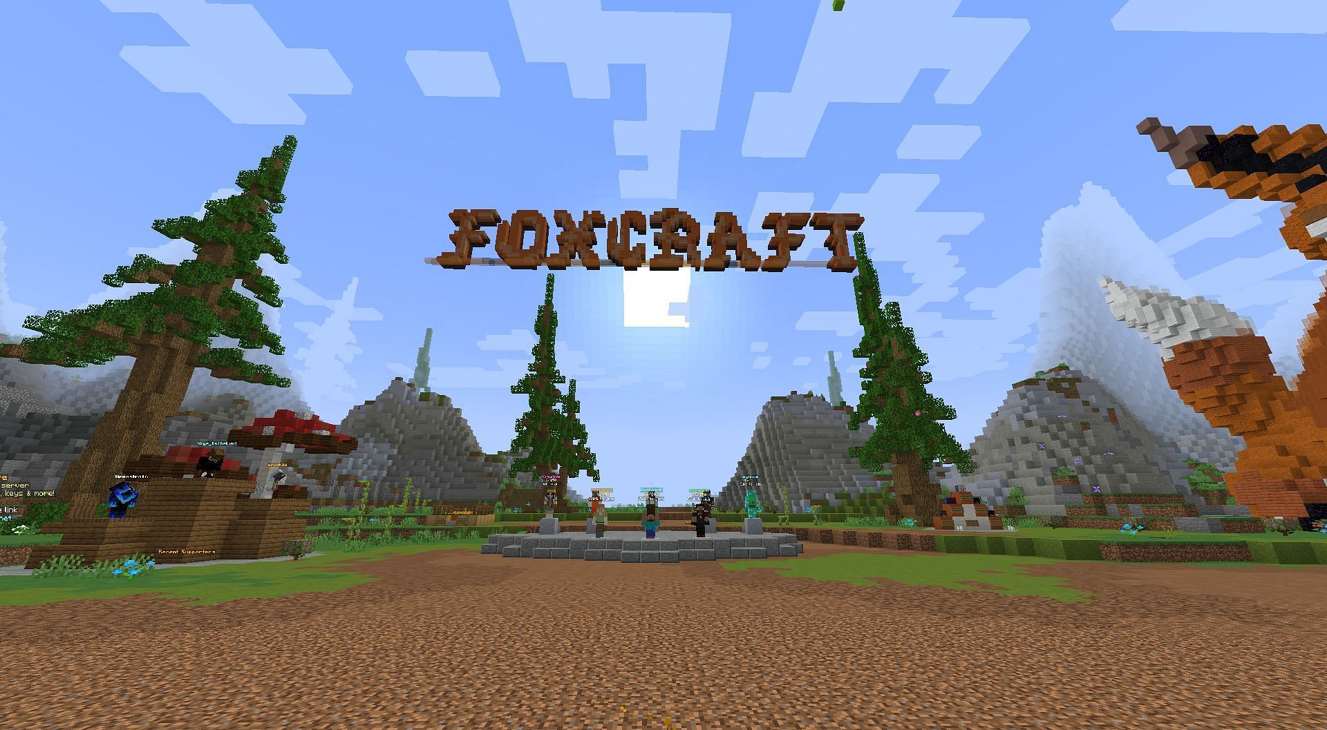 Foxcraft spawn (Image via Minecraft)