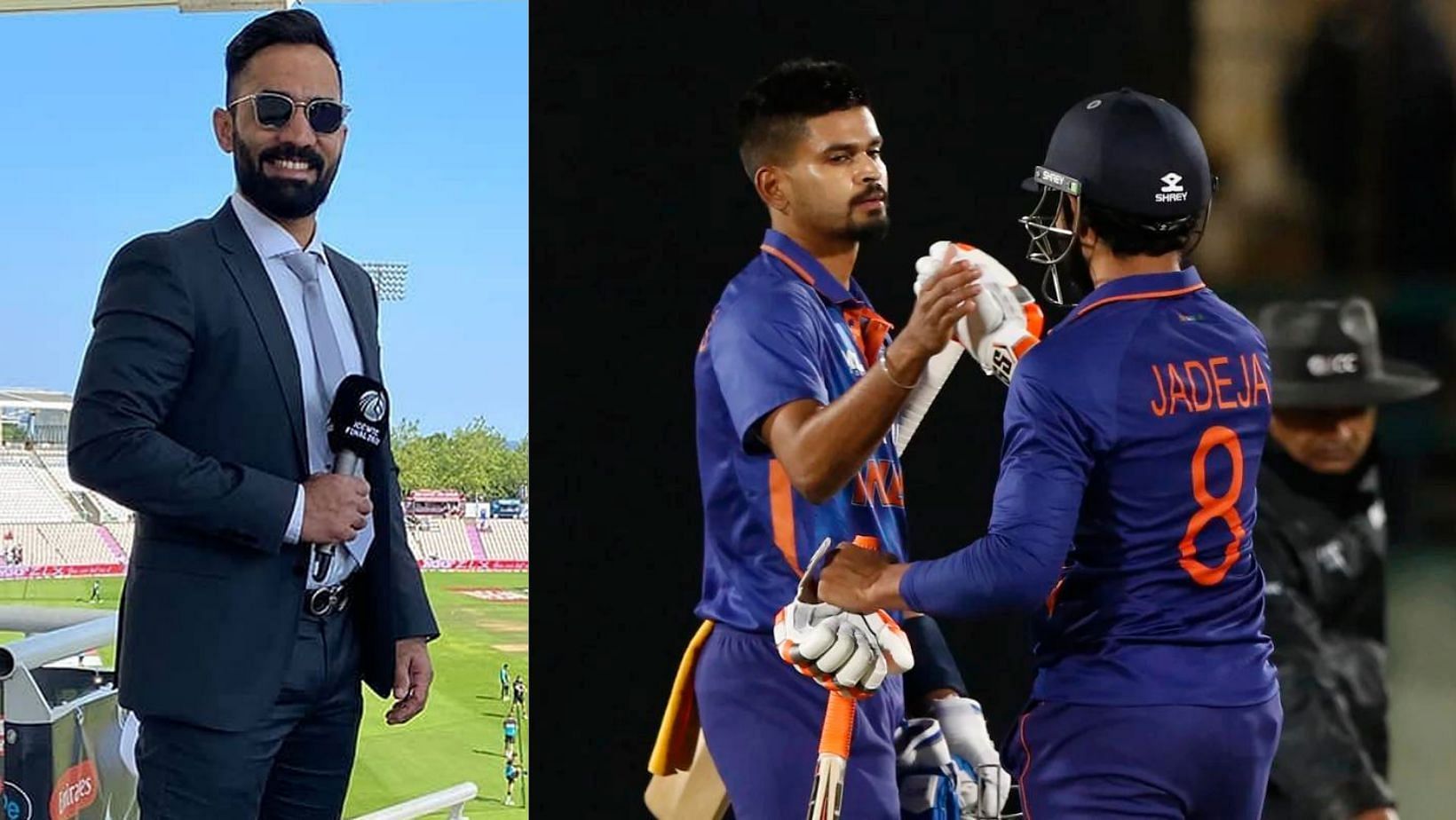 Dinesh Karthik (L) and Shreyas Iyer.