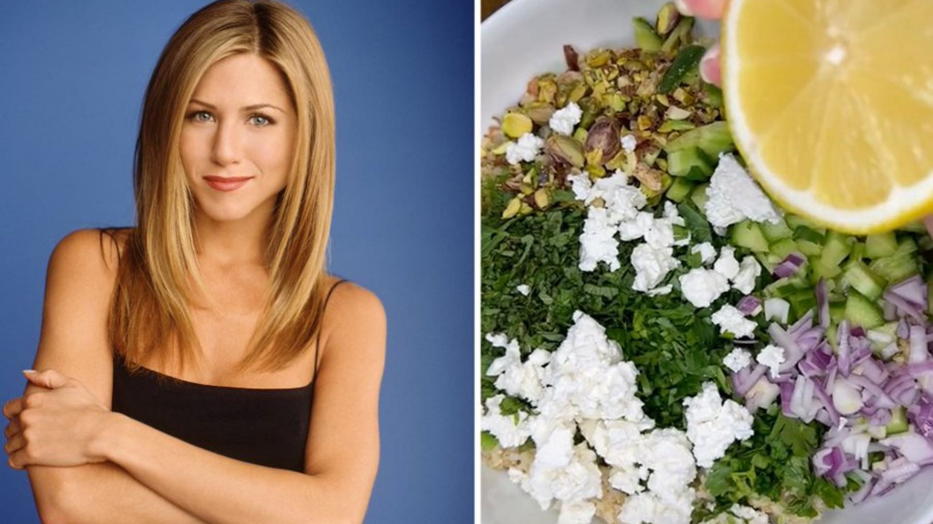 The Famous Jennifer Aniston salad from her Friends days (Image via New York Post @Twitter)