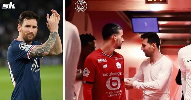 WATCH: Lionel Messi surprises ex-Manchester United talent Angel Gomes with shirt swap request after PSG win over Lille