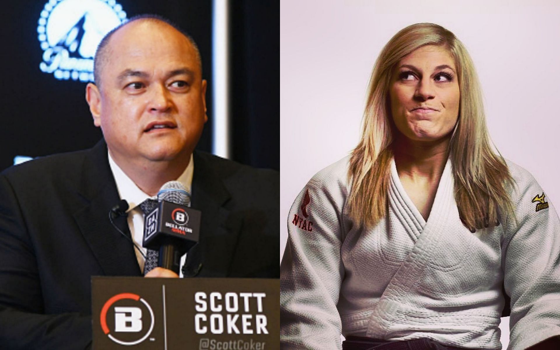 Scott Coker (left), Kayla Harrison (right) [Image credits: @judokayla via Instagram]