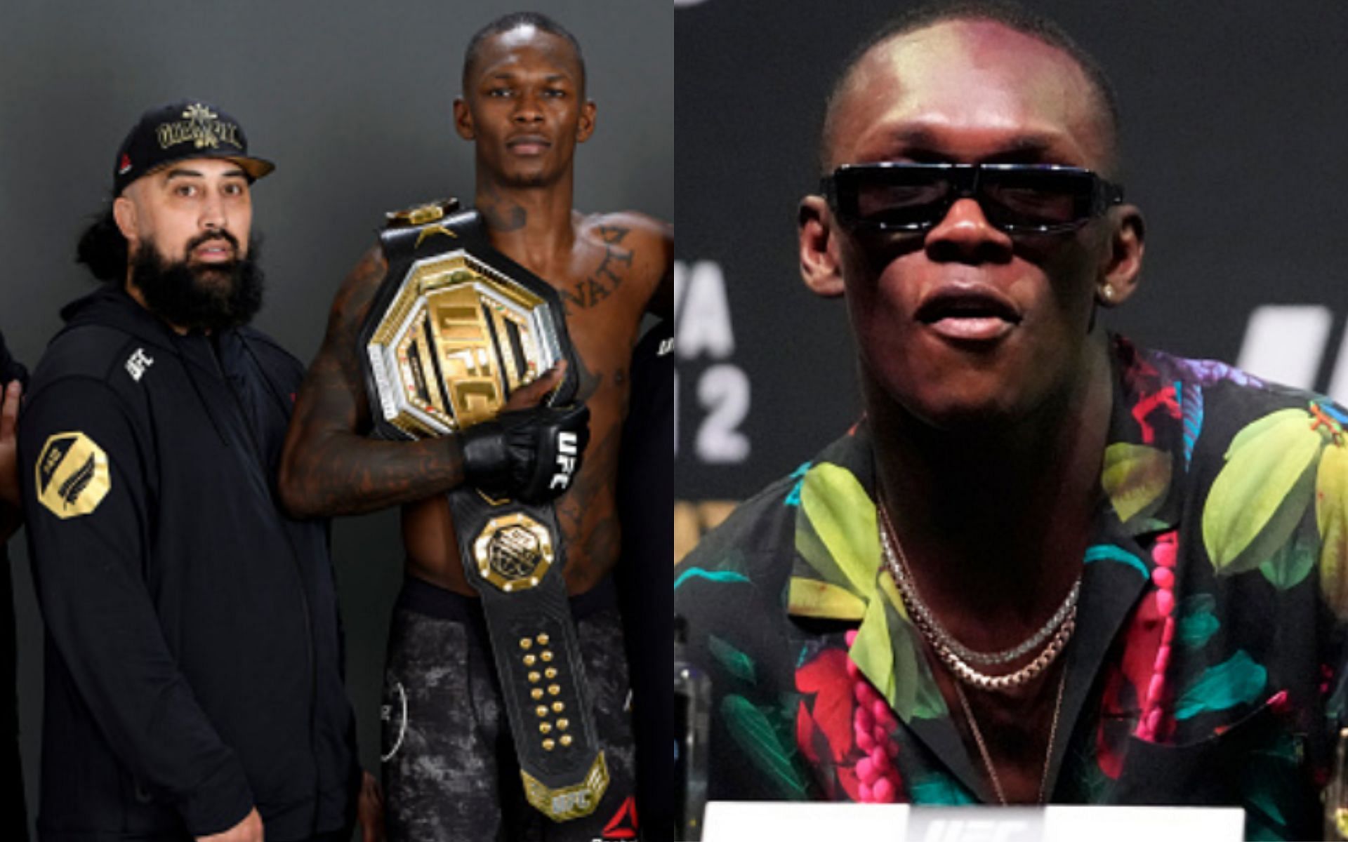 Bareman and Adesanya (left); Israel Adesanya (right)