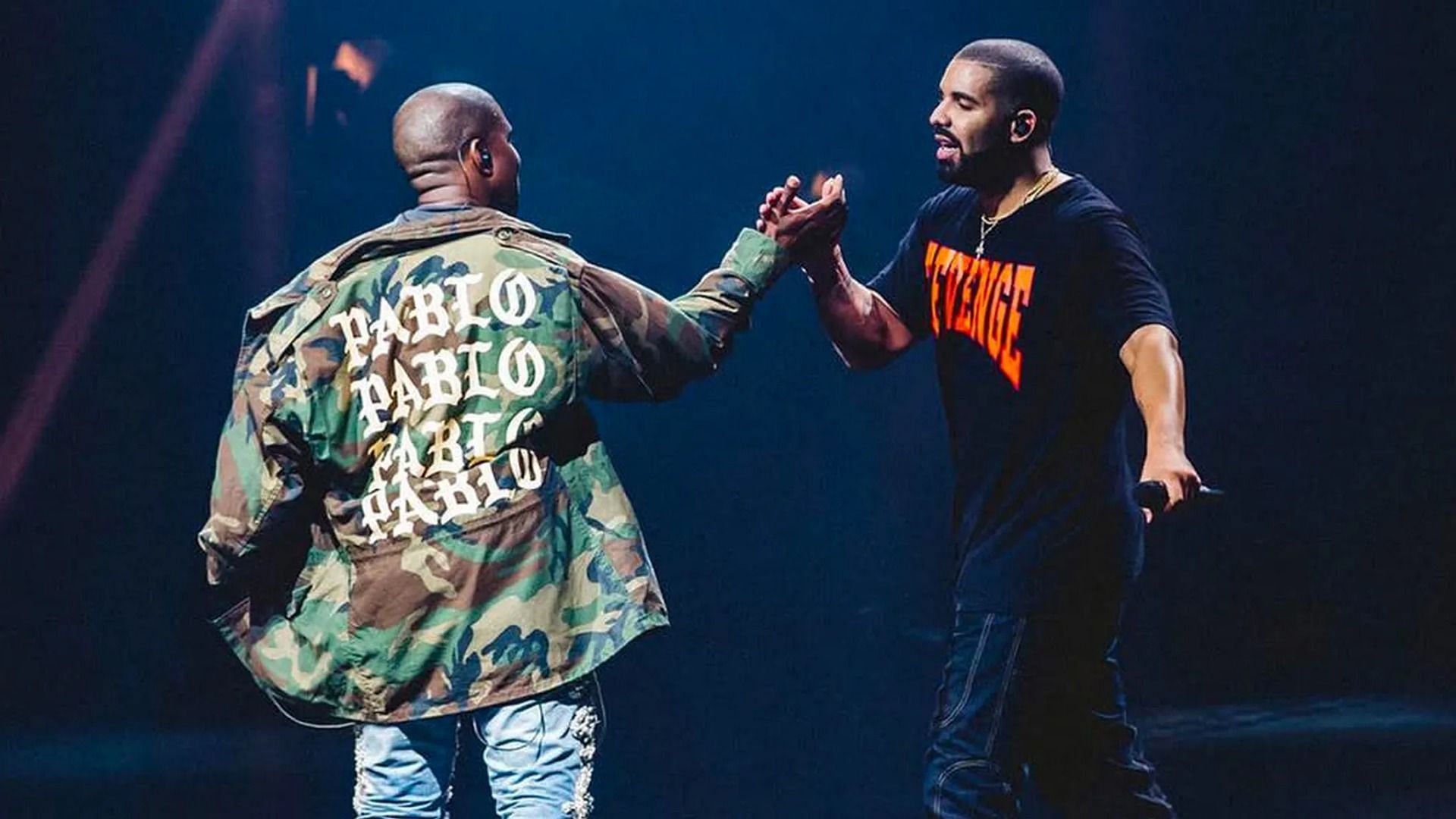 West and Drake at the Free Larry Hoover Benefit Concert (Image via Amazon Prime Video)