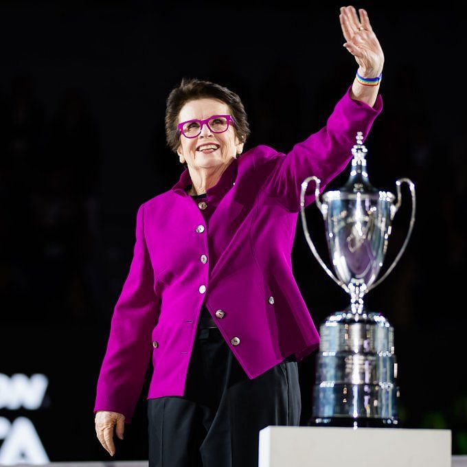 The Super Bowl coin toss!, Billie Jean King serves as the honorary captain  for the Super Bowl coin toss! 