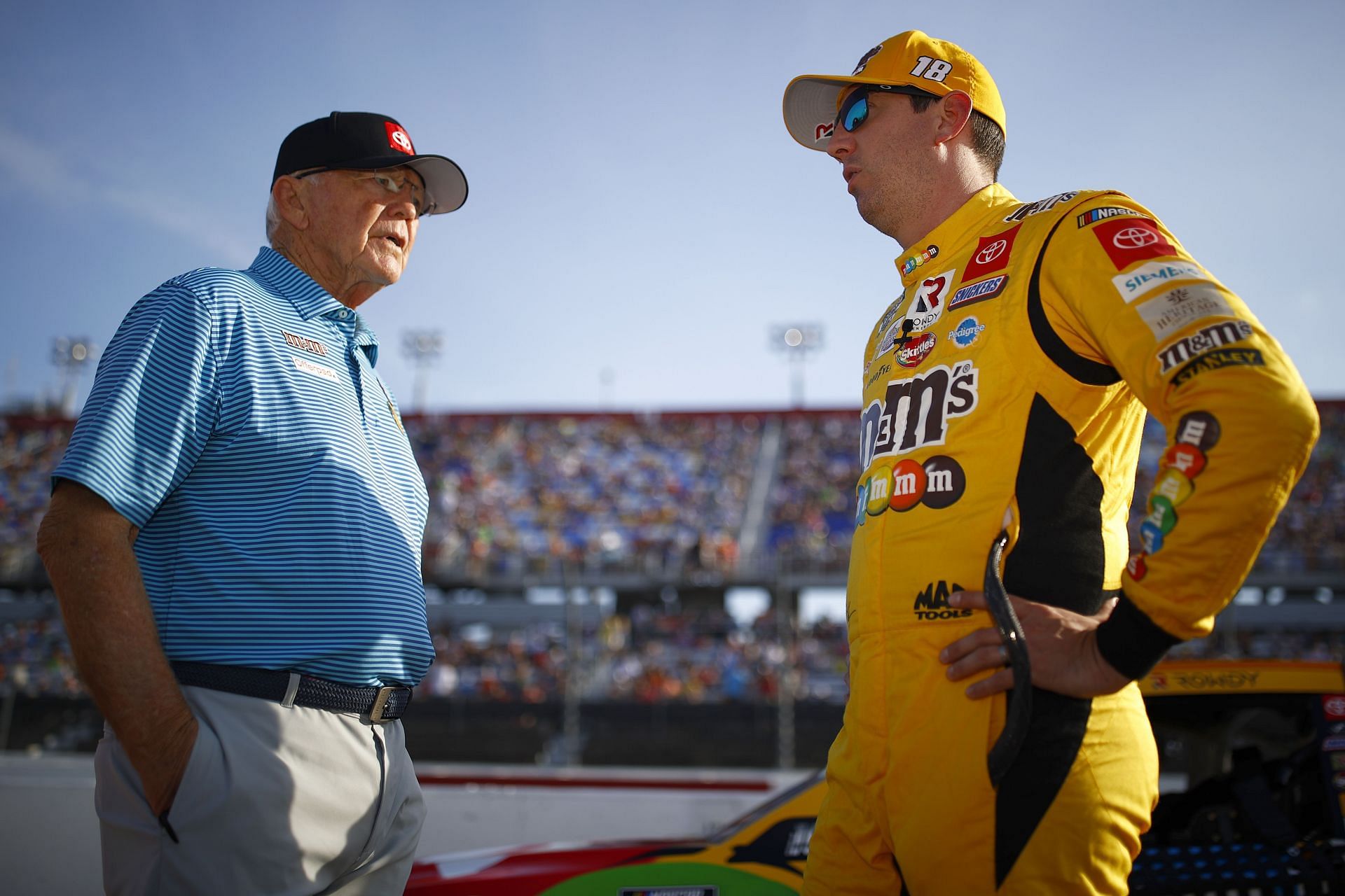Vehicles owned by Hobbs (L) have won five Cup Series championships, including two for Kyle Busch (R) (Photo: Getty)