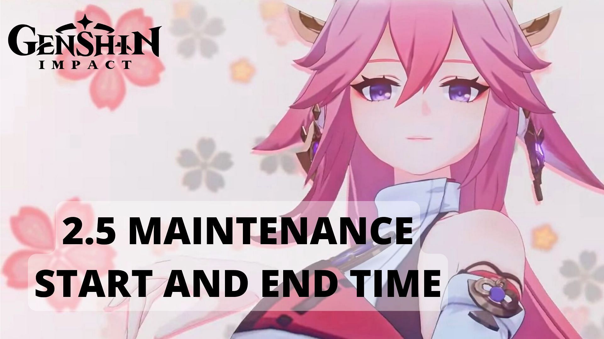 Genshin Impact 2.5 maintenance start time, end time and update release time for all regions (Image via HoYoverse)