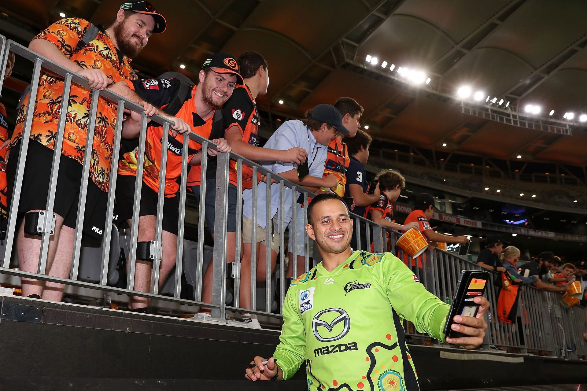 Usman Khawaja during BBL - Perth Scorchers v Sydney Thunder. PC: Getty Images