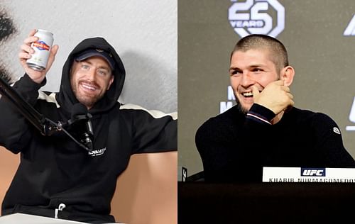 Bob Menery (left) & Khabib Nurmagomedov (right) [Image Credits- @happydad on Twitter]