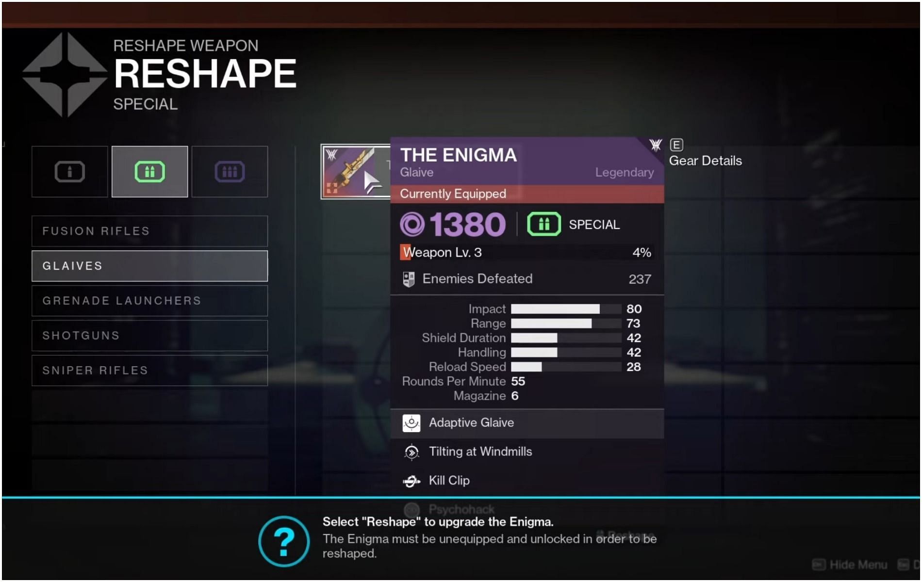 Completing Reshaping the Enigma in Destiny 2 The Witch Queen (Image via Destiny 2)