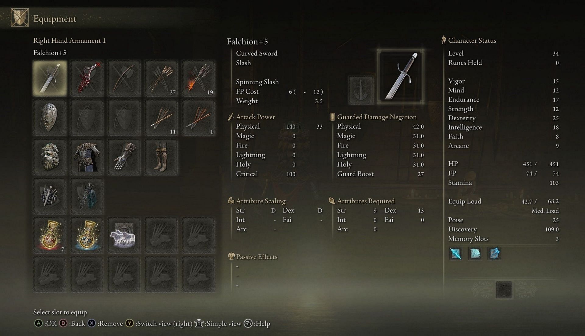 A look at the stats page (Image via FromSoftware Inc.)