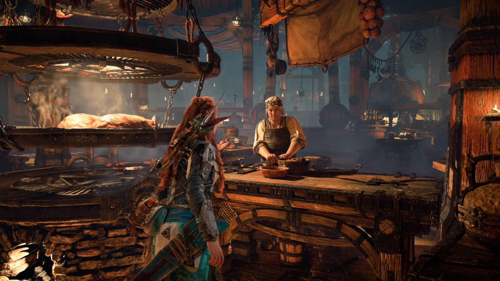 Head to the cooks to pick up more food. (Image via PlayStation)