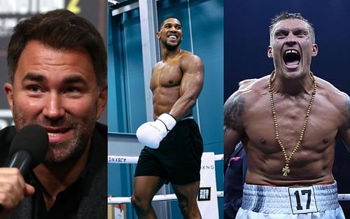 Eddie Hearn, Anthony Joshua, and Oleksandr Usyk