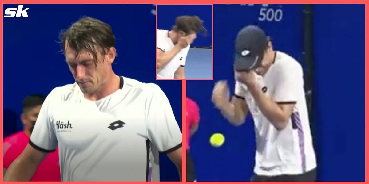 John Millman suffered an eye injury that forced him to retire against Marcos Giron