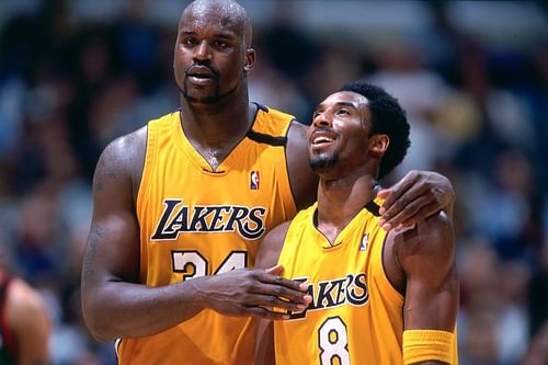 Former LA Lakers stars Shaquille O'Neal and Kobe Bryant [Image Source: Silver Screen and Roll]