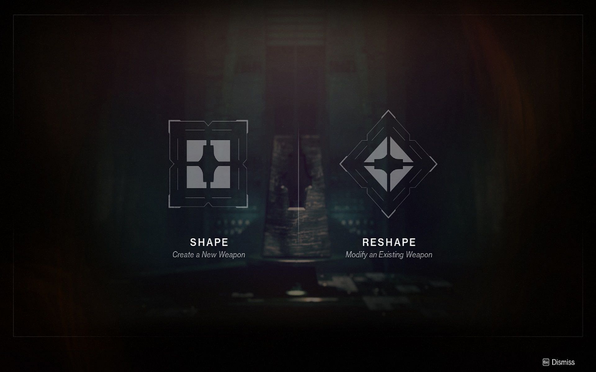 Craft or reshape weapons you craft (Image via Bungie)