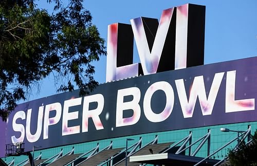 Super Bowl LVI sign in Los Angeles, California