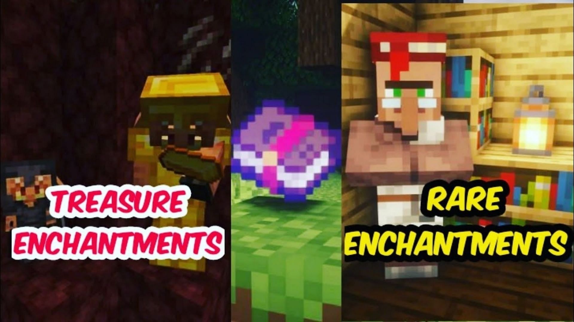 Treasure enchantments are known to be the rarest in the game (Image via Mojang)