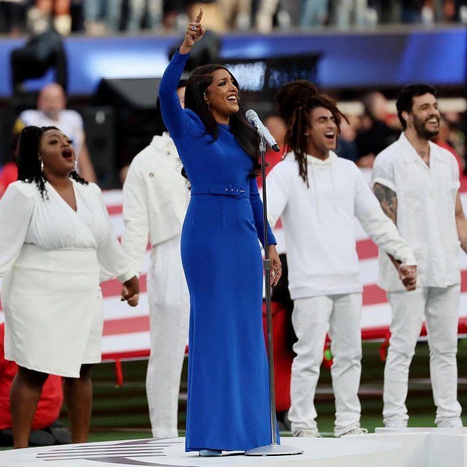 Mickey Guyton Shines in National Anthem Performance at Super Bowl